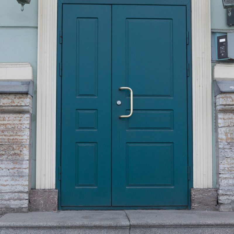 drzwi zielone frontowe